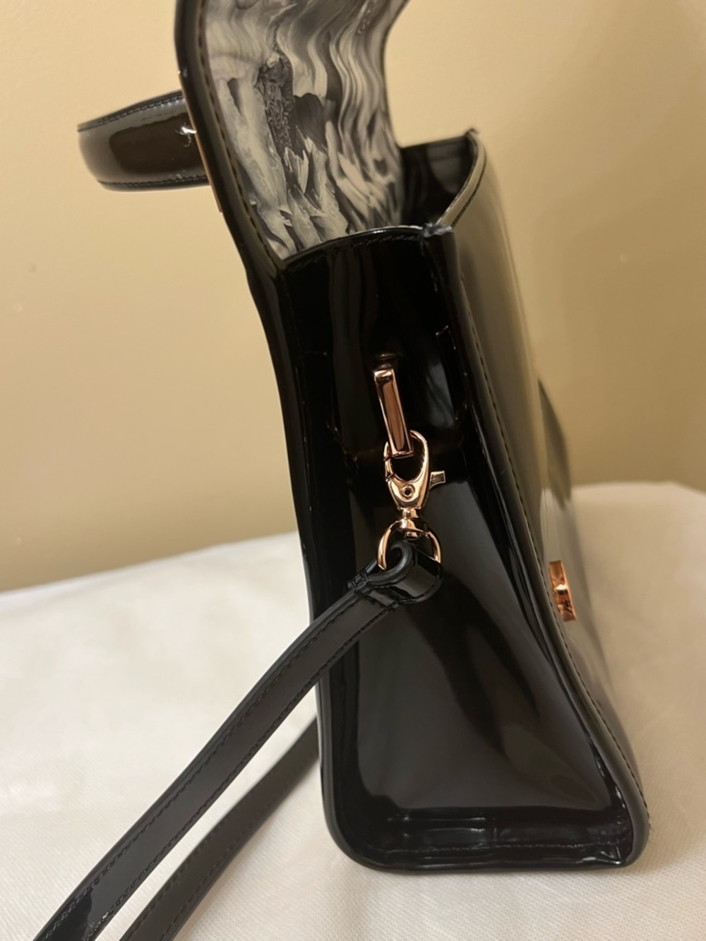 Ted Baker Patent Leather Satchel / Crossbody - Picture 9 of 17